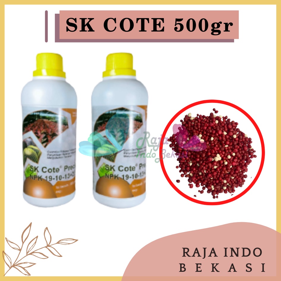 Pupuk merah Osmocote 19-10-13 +2.5MgO + TE 500 gram dekastar SK Cote Premium Rajaindobekasi