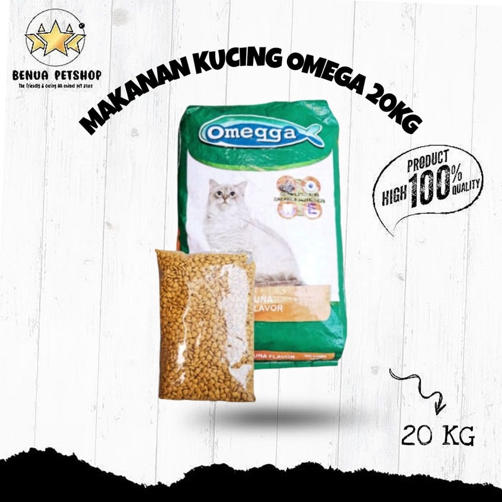 MAKANAN KUCING OMEGGA RASA TUNA DAN SEAFOOD 20KG (GRAB GOSEND)