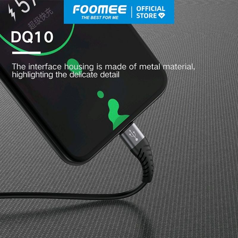 FOOMEE DQ10 Cable Charger TYPE-C Metal Fast Charging 1M