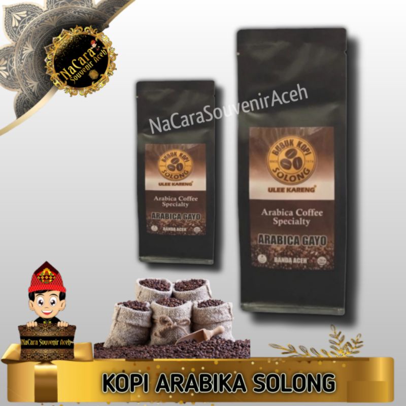 

KOPI ARABIKA SPECIALTY SOLONG ULEE KARENG 250gr || BUBUK KOPI ACEH