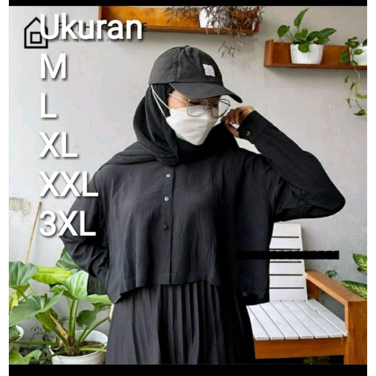 HANIN CROP // KEMEJA CROP CRINKLE