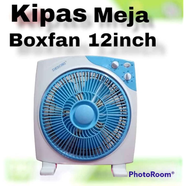 Jual Kipas Angin Kotak Duduk Box Fan Murah Boxfan Desk Fan Desoni 12 Inch Shopee Indonesia 2071