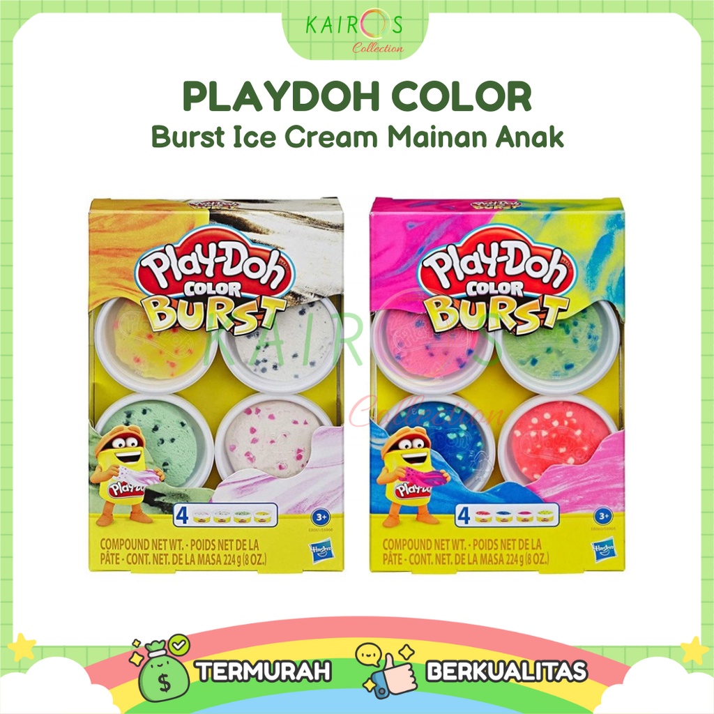 PlayDoh Color Burst Ice Cream Mainan Anak