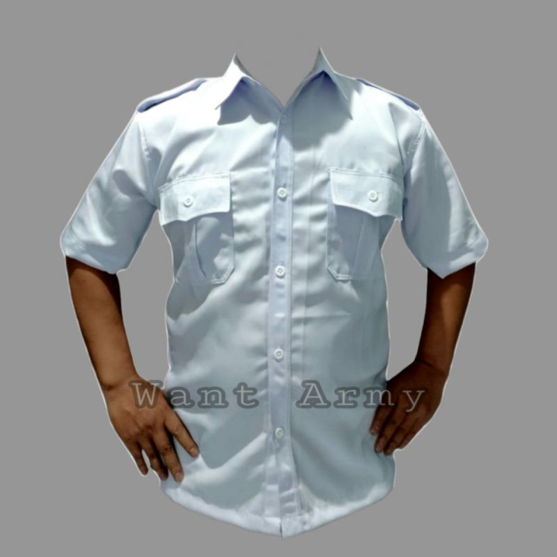 Kemeja Pns Tebal Twist/Kemeja Pdh Putih/Baju Putih Pns