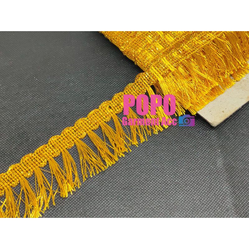RENDA RUMBAI EMAS 4CM ( ISI:17YARD )