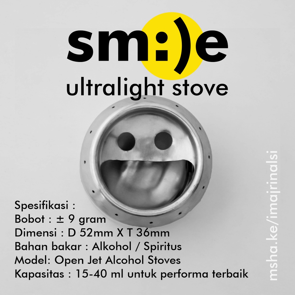 imajrinalsi ⛺ smile ultralight kompor spirtus alkohol Trangia Sanpo's Fun Lite Gear Gr~ stove Alumin