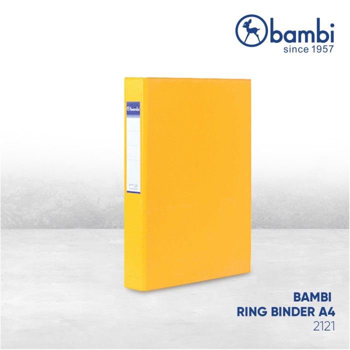 

Kertas Binder Bambi D-Type 2 Ring Binder A4 - 2121