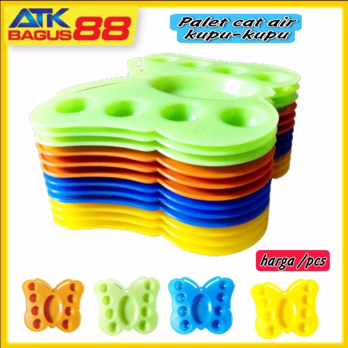

Gilaa!!! Palet Lukis / Piring Cat Air Kupu Kupu / Tempat Cat Butterfly - Besco Bergaransi