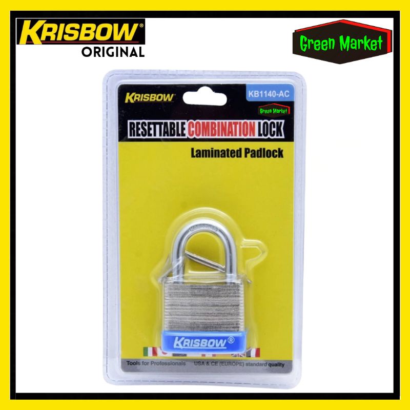 Krisbow Gembok Kombinasi Angka || Gembok Krisbow Kombinasi Angka 40 mm || Padlock Krisbow Angka