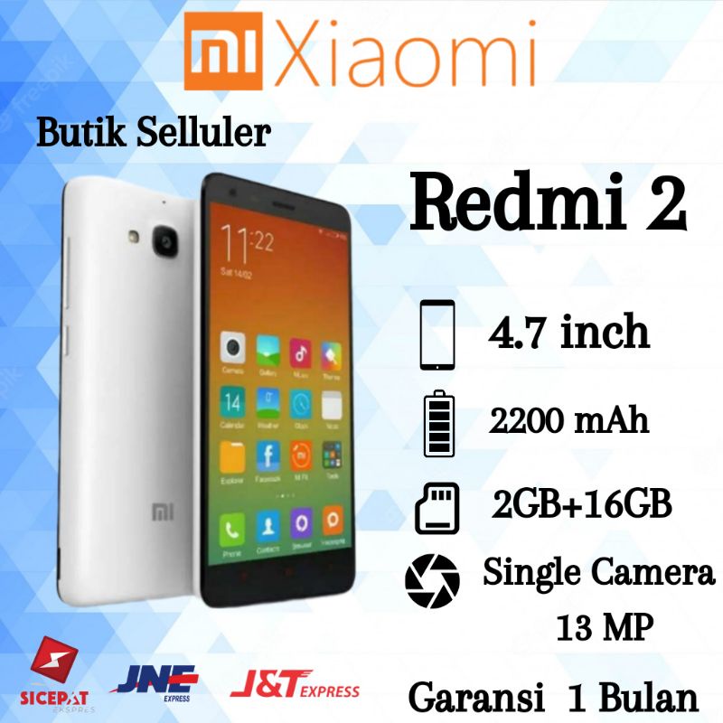 Hp Xiaomi Redmi 2 8GB &amp; 16GB Qualcomm Android Upgrade 5.1 lollipop