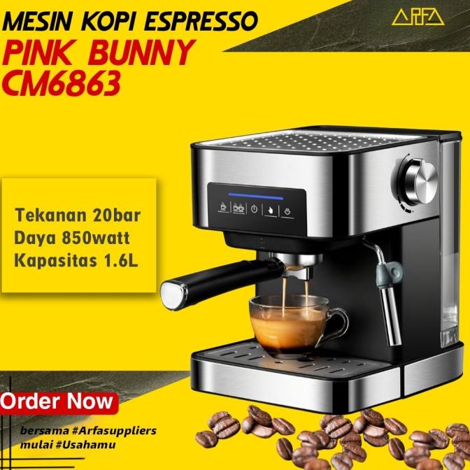 Mesin Kopi Espresso Pink Bunny Cm6863 Tekanan 20Bar Tokorinduh