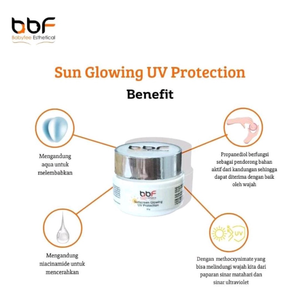 Sunscreen Cream Siang Glowing SPF 30 Mencerahkan - Anti Aging - UV Protection | Skincare BBF Beauty