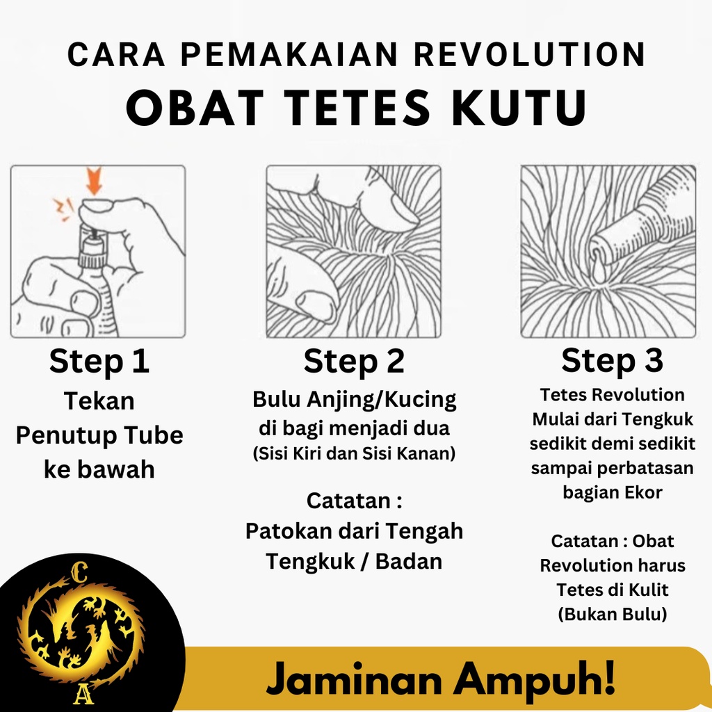 ORIGINAL TUBE REVOLUTION OBAT KUTU ANJING KUCING / REVOLUTION CAT / REVOLUTION DOG