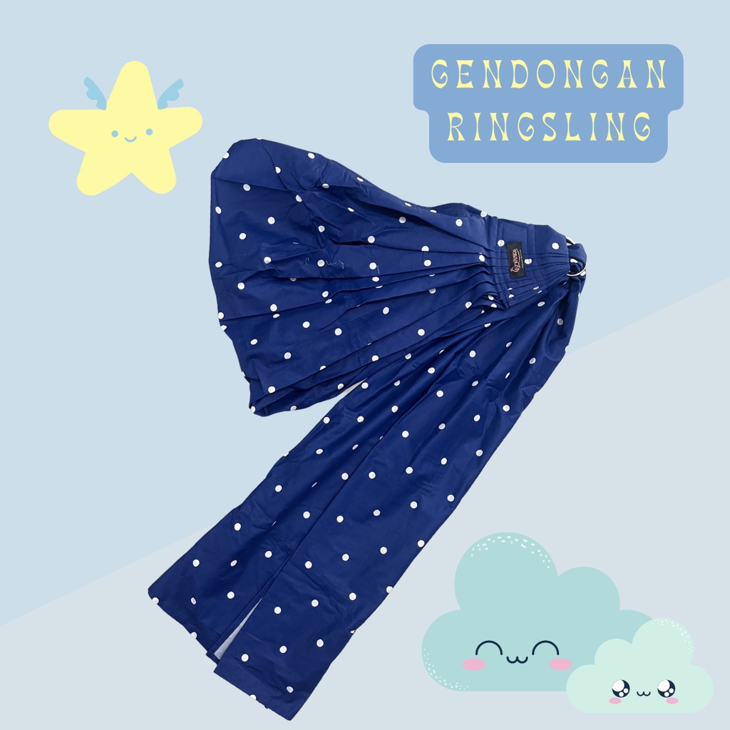 GENDONGAN BAYI RINGSLING / RING SLING DOTI NAVY