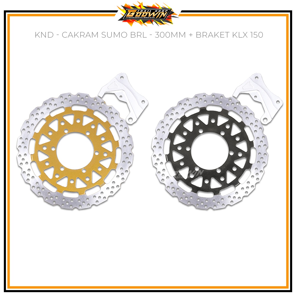 Piringan cakram Depan Belakang Disc SUMO SCARLET 300mm / 320mm + Braket CNC Dtracker DT New KLX 150 CRF 150L