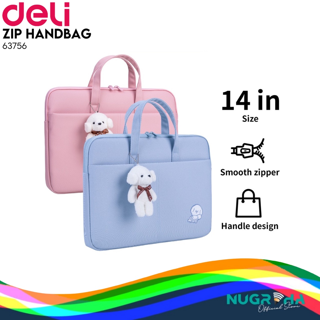 

Deli Tas Laptop ukuran 14inch, Pink/Biru, Lapis Dalam Busa 63756