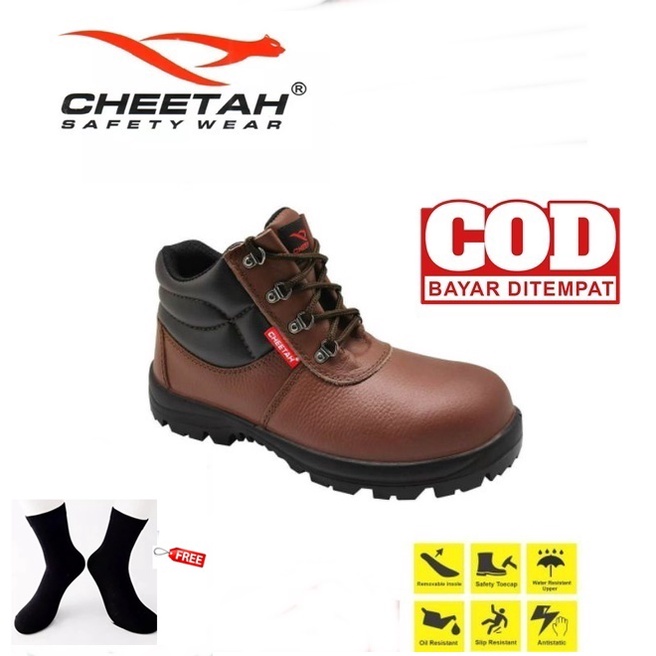 Sepatu Safety Cheetah 7106C FREE Sepasang Kaos Kaki