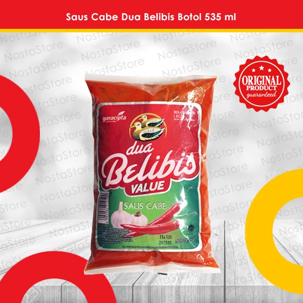 

Dua Belibis Saus Sambal / Saus Cabe Value Pack 1 Kg