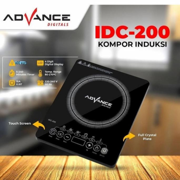 kompor listrik induksi advance idc 200 idc200 touchsreen