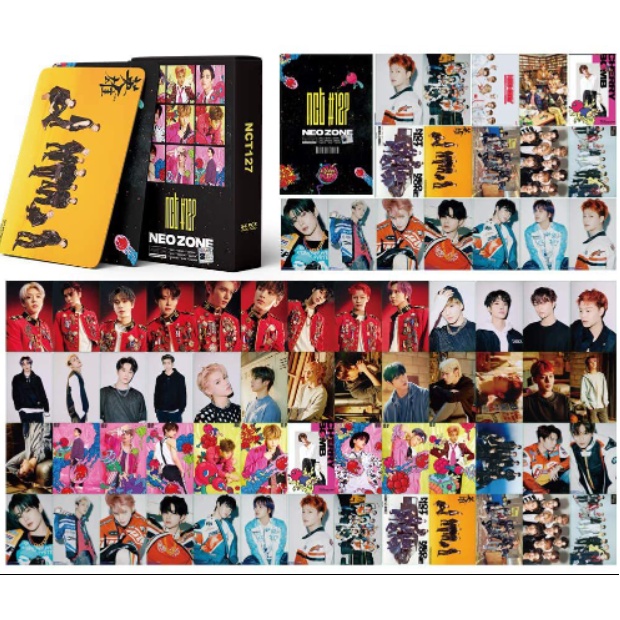 54pcs / set Kartu Lomo Foto Kpop HD Stray Kids ATEEZ GOT7 TWICE NCT 2020 NCT 127