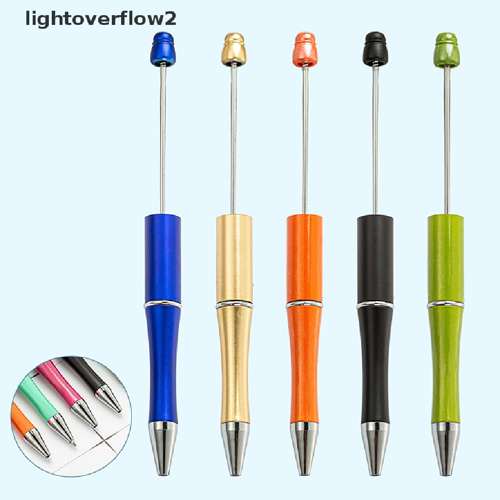 (lightoverflow2) Pulpen Dengan Manik-Manik Bahan Plastik Untuk Anak-Anak