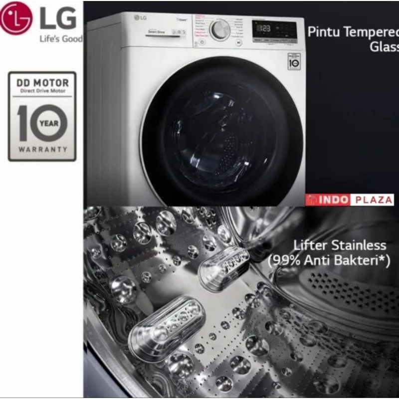 MESIN CUCI LG FRONT LOADING 9 Kg / 9Kg FV1409S4W WIFI