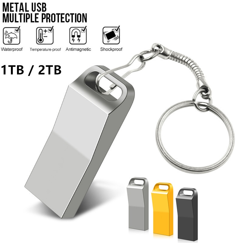 Flash Disk USB 2TB 1TB Bahan Metal Kualitas Tinggi