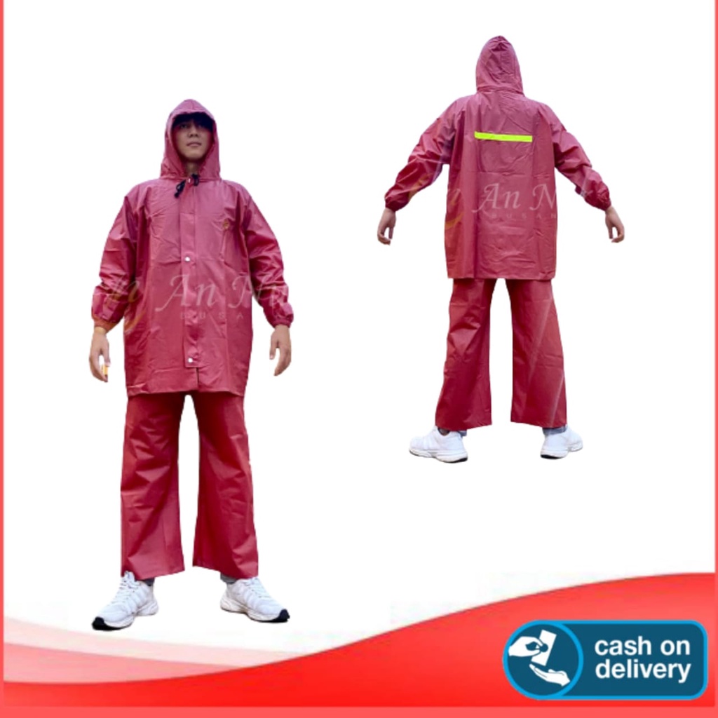 Jas Hujan Setelan Masa Kini Pria Wanita Merk An Nur