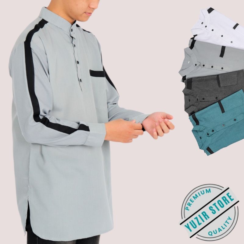 Baju Koko Pakistan Pria Lengan Panjang Raja