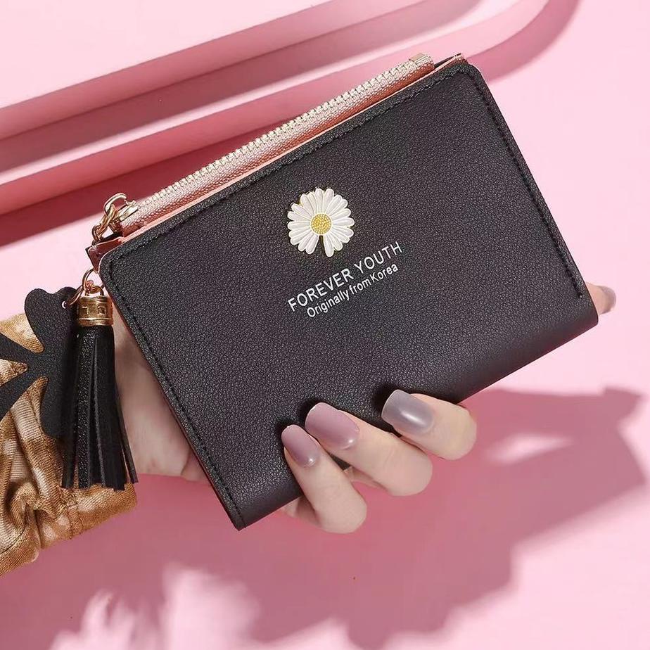 [226] ♥TMALL88♥ Dompet Lipat Mini Resteting Dompet Wanita Import Real Pict Motif Bunga Daisy dk010 M