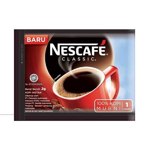 Jual Nescafe Classic Kopi Instan Kopi Hitam Renceng 2gr 6419370 Shopee Indonesia