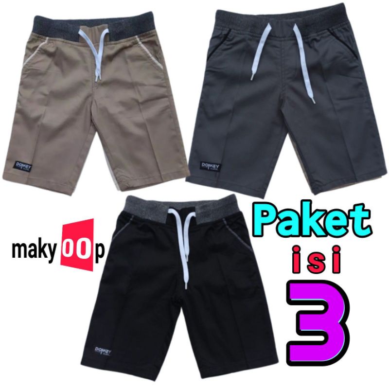 Celana Pendek Pria Chinos isi 3 Celana 60 ribu