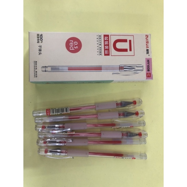 

bolpen zuixua HY1038 merah 0.5mm isi 12