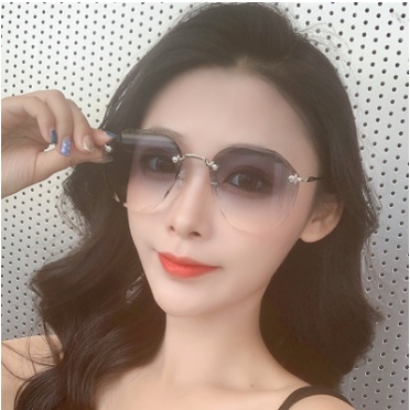 Sunglasses Kacamata Hitam Metal No frame Women Sunglasses New Arrival Import Kacamata Fashion