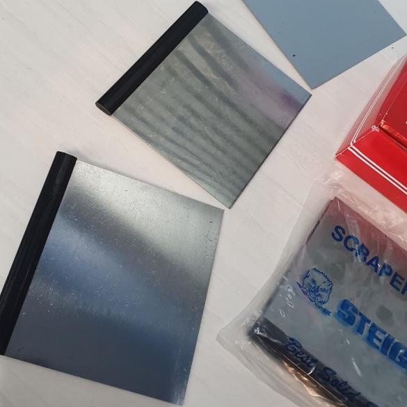 KAPE SCRAPER SET Skrap Plat Besi Baja Perata Lem Dempul Kompon NON NUG - LARGE