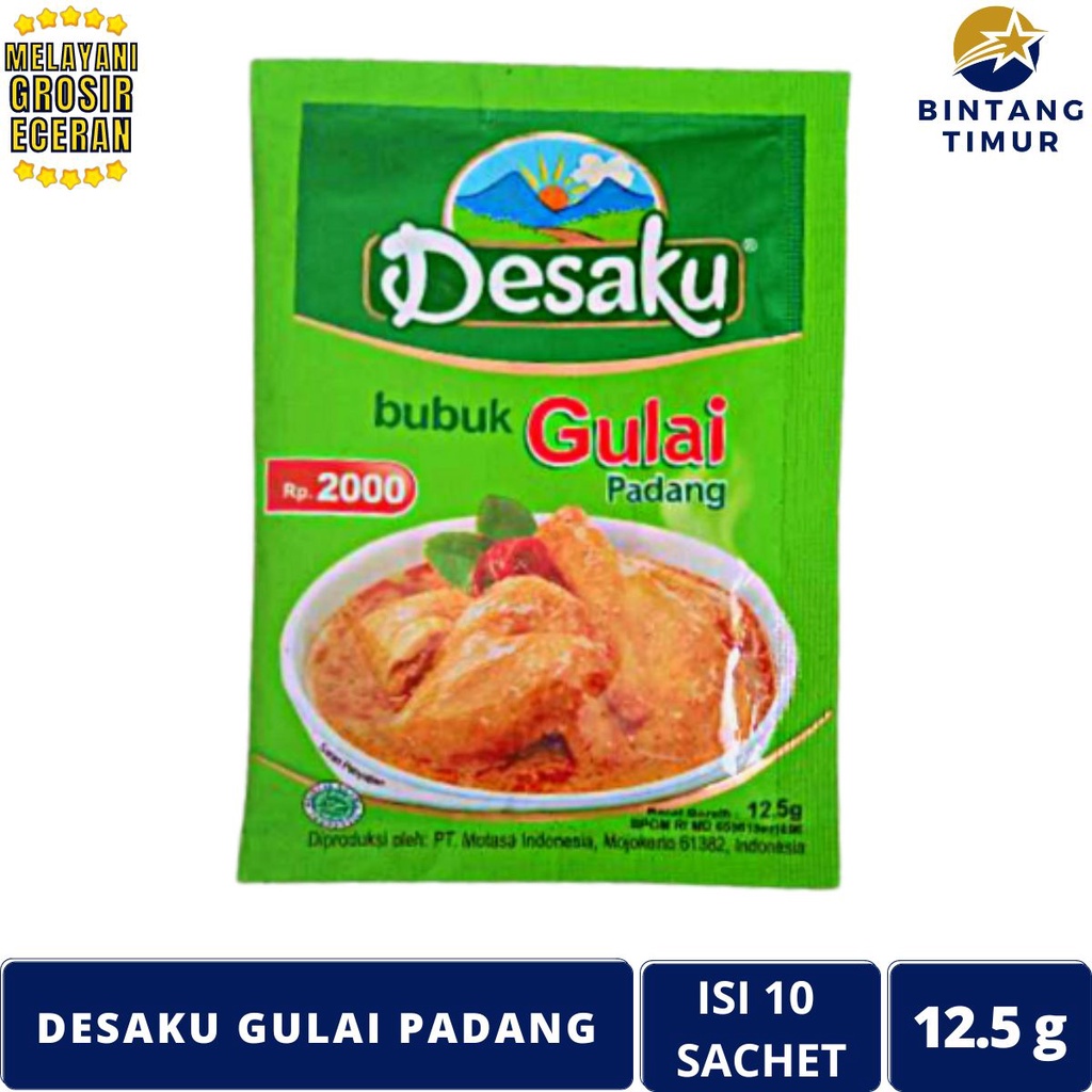 

DESAKU Gulai Padang Isi 10 Saset/12.5g Bumbu Bubuk Gule - 1 Renceng 10 Sachet