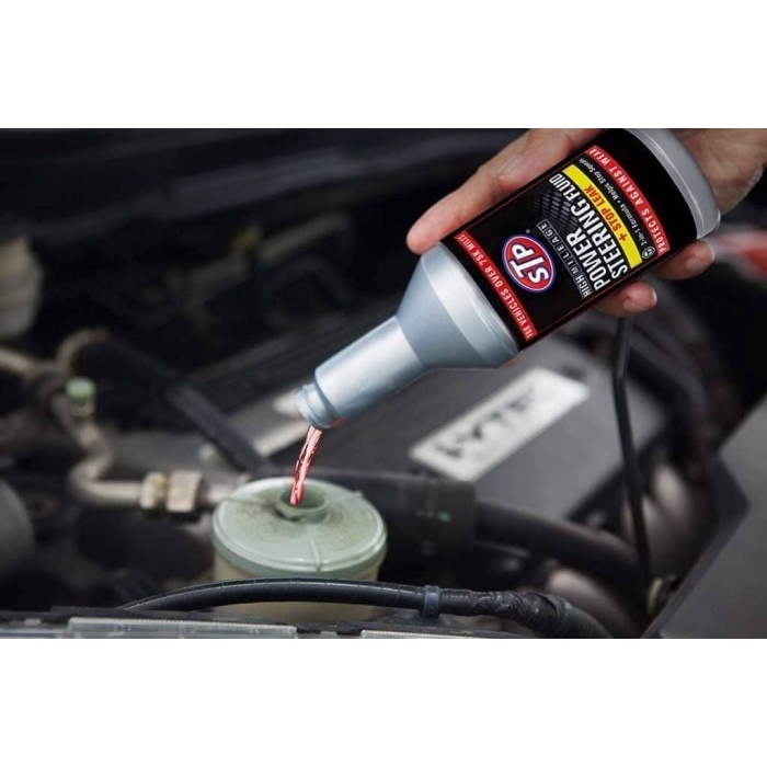 STP Power Steering Fluid + Stop Leak 354ml Minyak Pelumas Stir