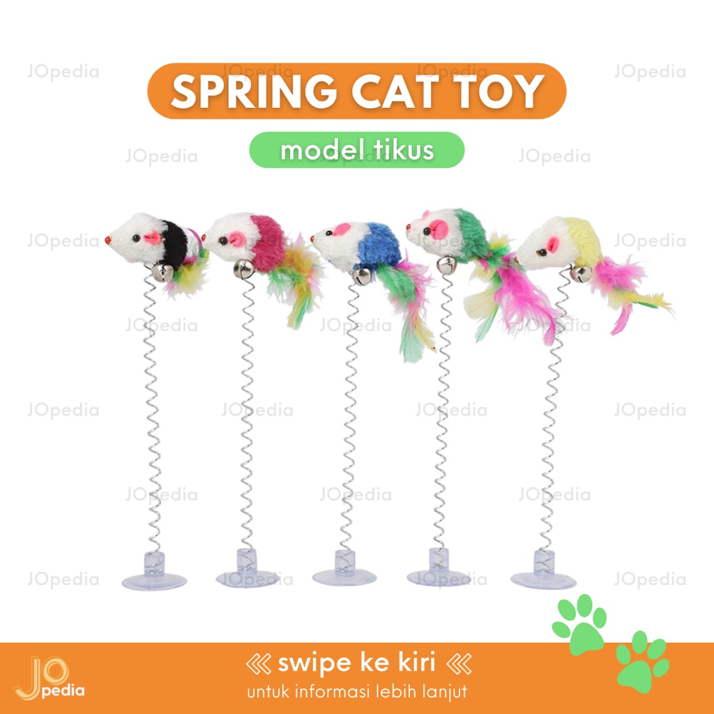 MAINAN PER Kucing Spring Cat Toy Mainan Tikus Bulu Kitten