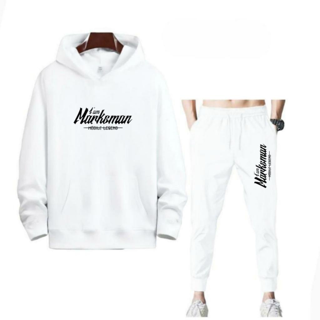SETELAN I AM MARKSMAN JOGGER DAN HOODIE BAHAN TEBAL NYAMAN DIPAKAI TERLARIS