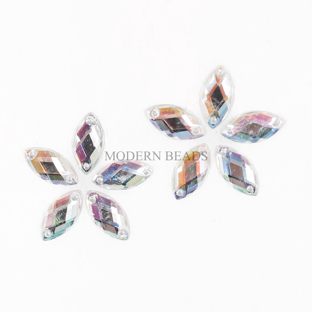 [LUSIN] Payet / Diamond Kristal Akrilik / Acrylic AB / Pelangi Grade A Mata 5x10mm , 7x15mm