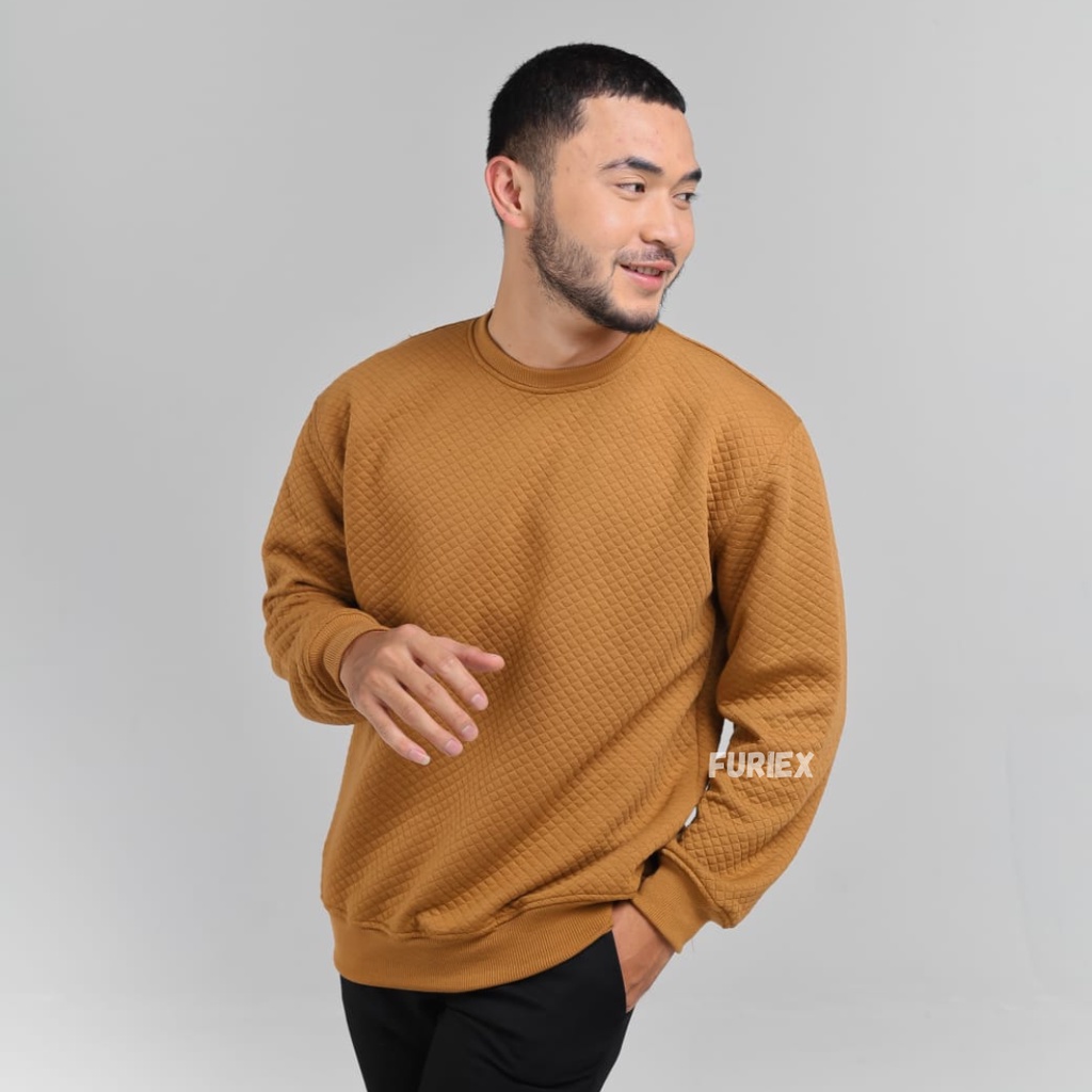 SWEATER COMFY CREWNECK BASIC CAMELL