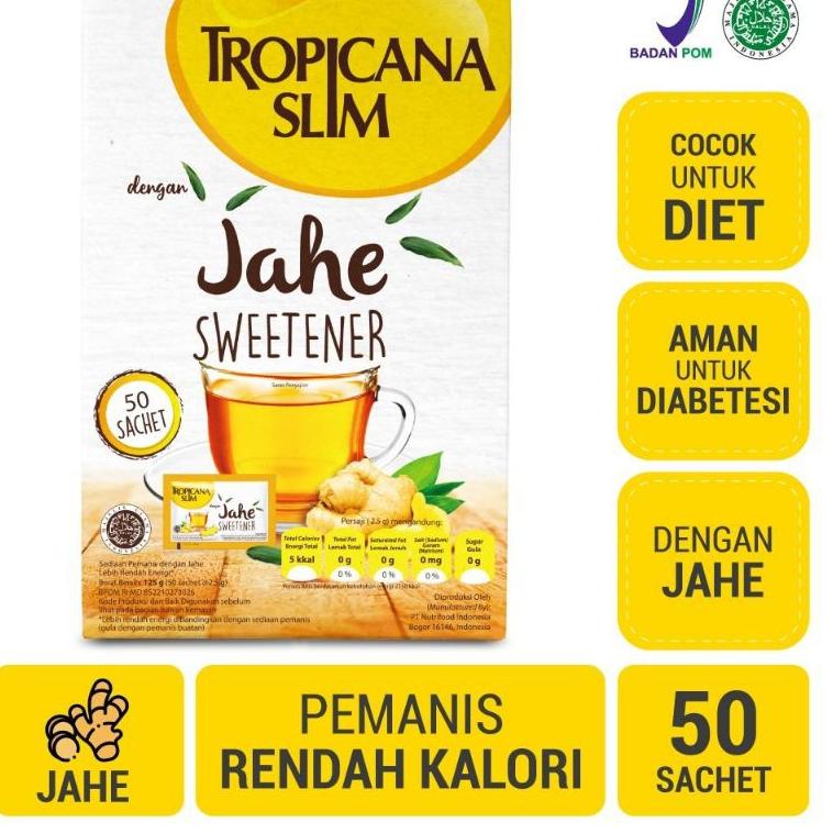 

DISKON BRANDS FESTIVAL TROPICANA SLIM sweetener jahe 50 Sachet !