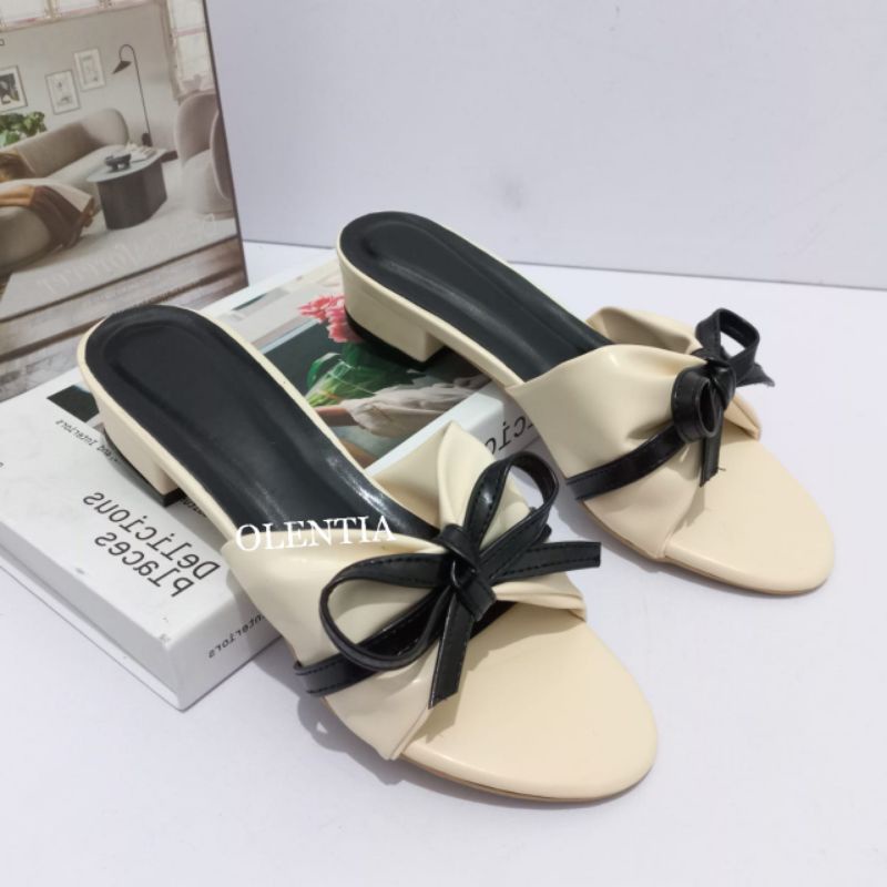 Sandal Wanita heel tahu pita 3cm YY 12