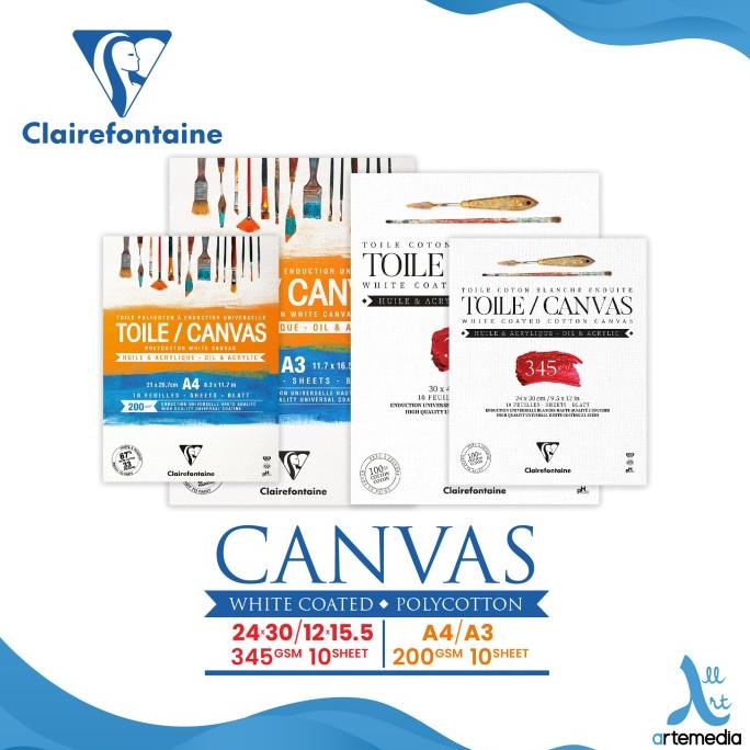 

Kanvas Lukis Clairefontaine Canvas Pad Ready to Paint Kanvas Lembaran