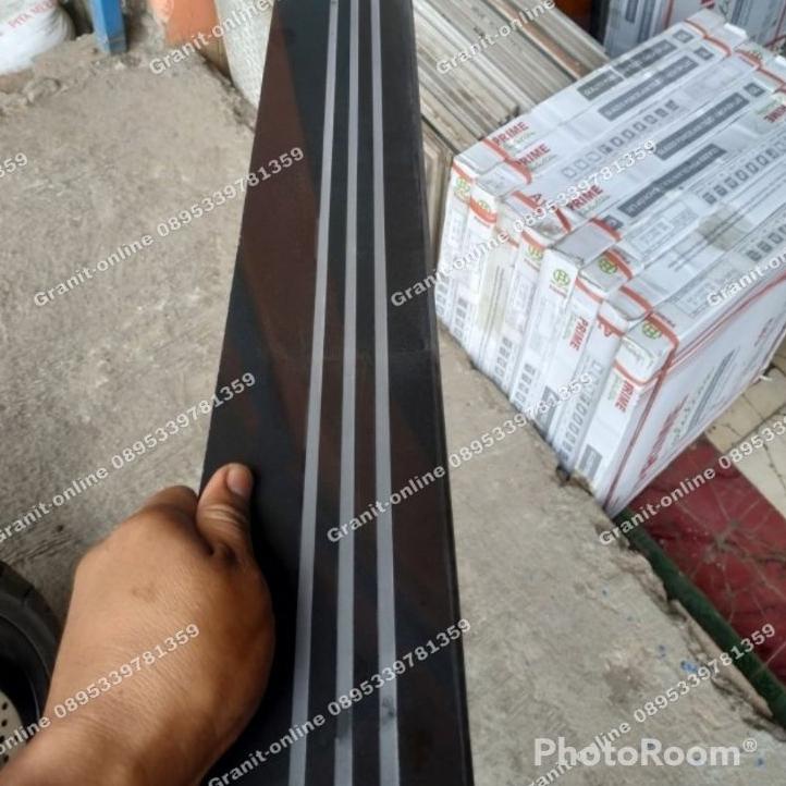 kodee3E8q--Granit list plint stepnosing 10x60 hitam polos bevel pinggul samping satu sisi