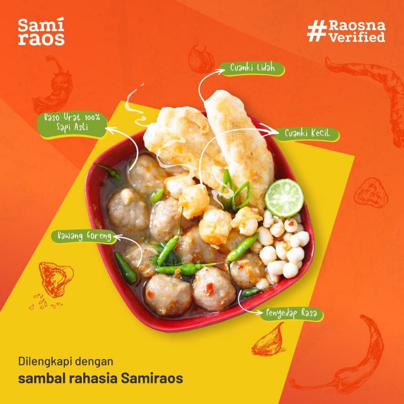Baso Urat Djuara SAMI RAOS Extra HOT 100 % Ketagihan 220 Gram
