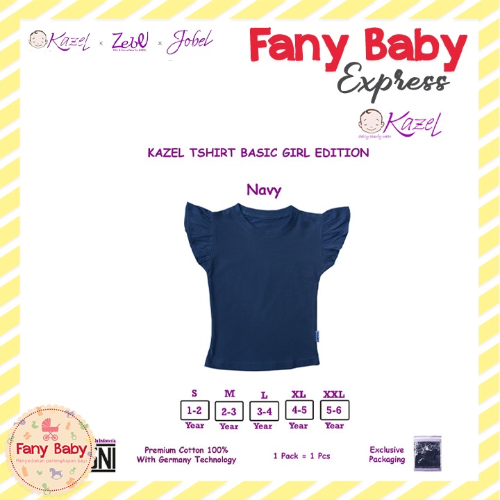 KAZEL T-SHIRT BASIC GIRL / BAJU BAYI ANAK 0-6 TAHUN [ SNI ]