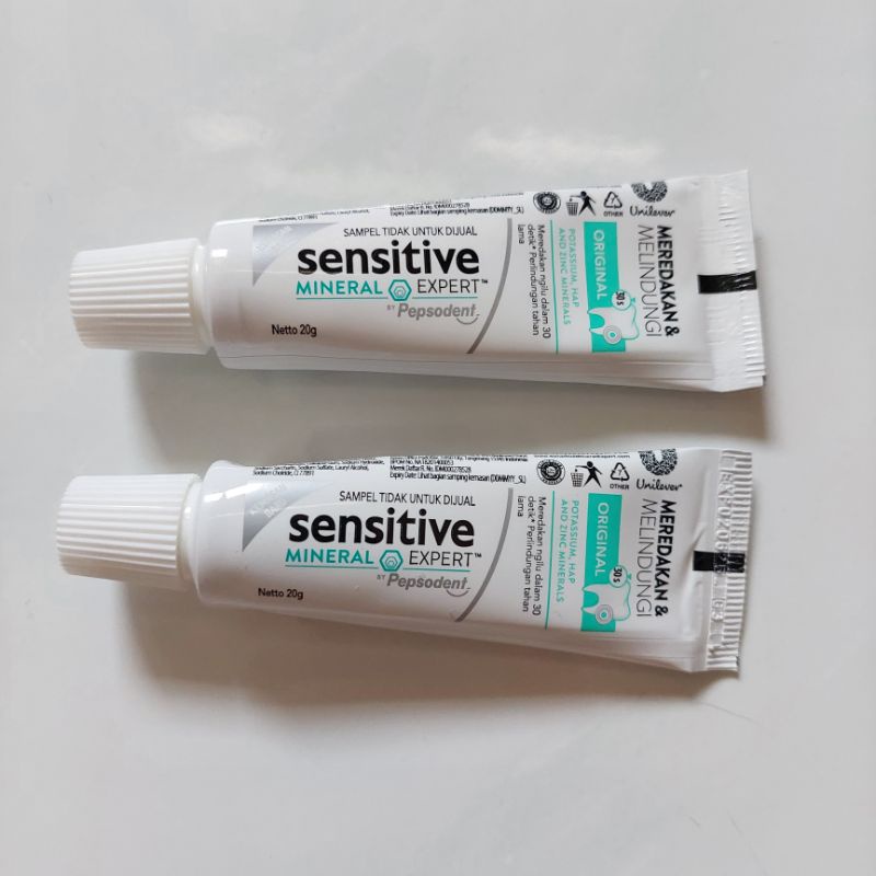 Pepsodent Mineral Sensitive Expert Original 20gr Travel Sample Size Mini Relief & Protect Odol