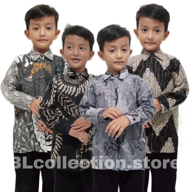Baju Batik Anak laki laki | kemeja batik anak umur 2-12 tahun outfit fhasion anak laki laki