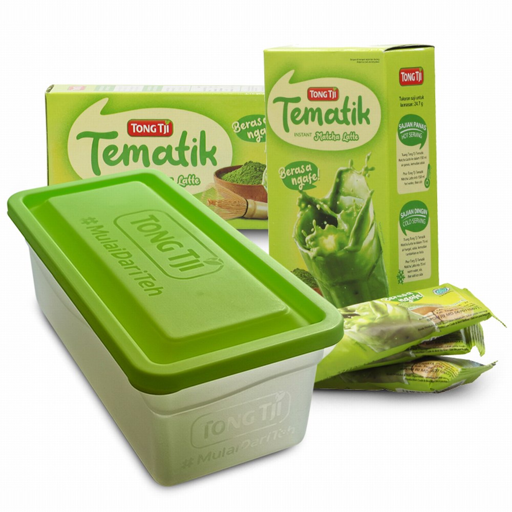 Tong Tji Bundling Tematik Matcha Latte Free Canister